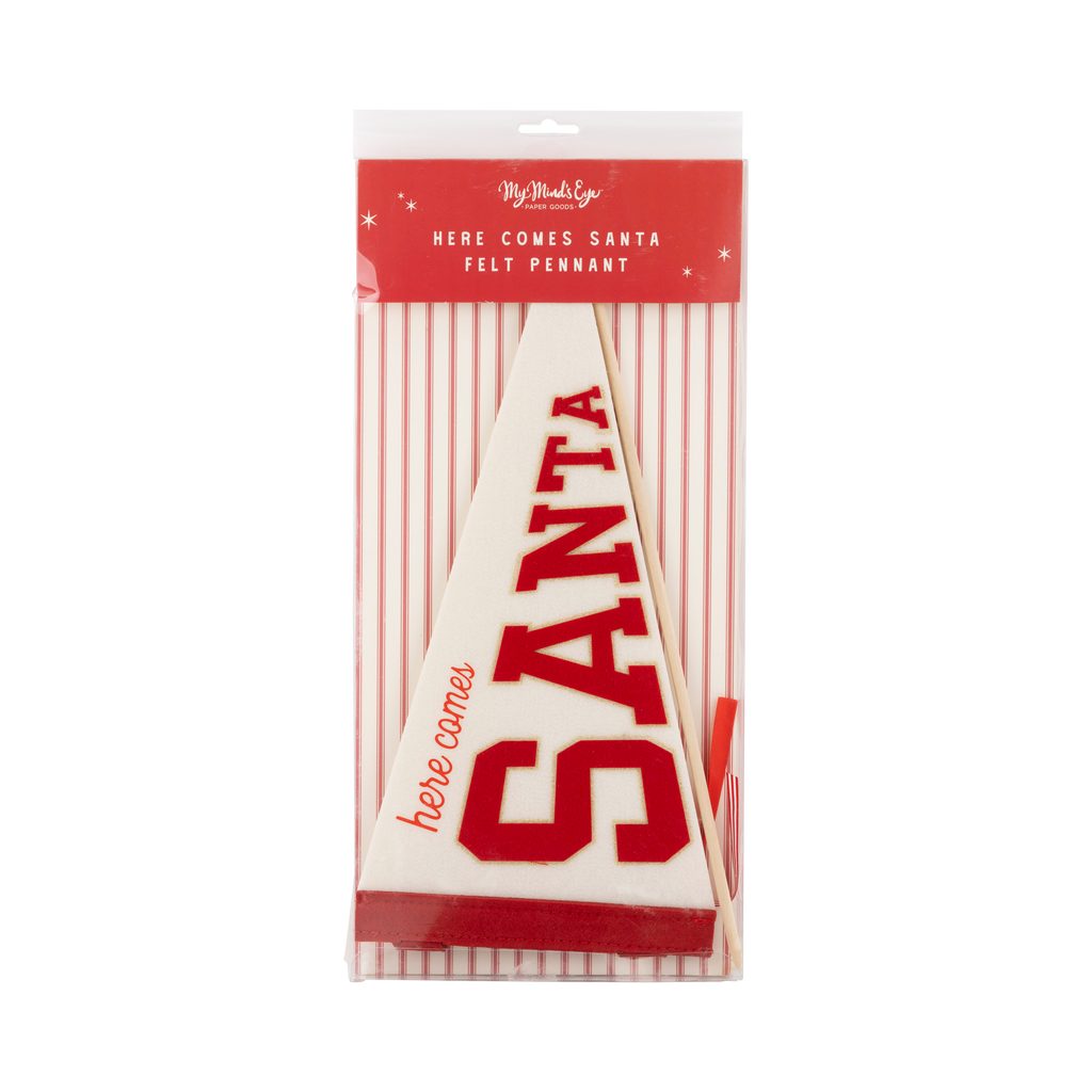 SANTA FELT PENNANT FLAG