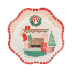 SANTA SCENES BAMBOO MELAMINE PLATE SET