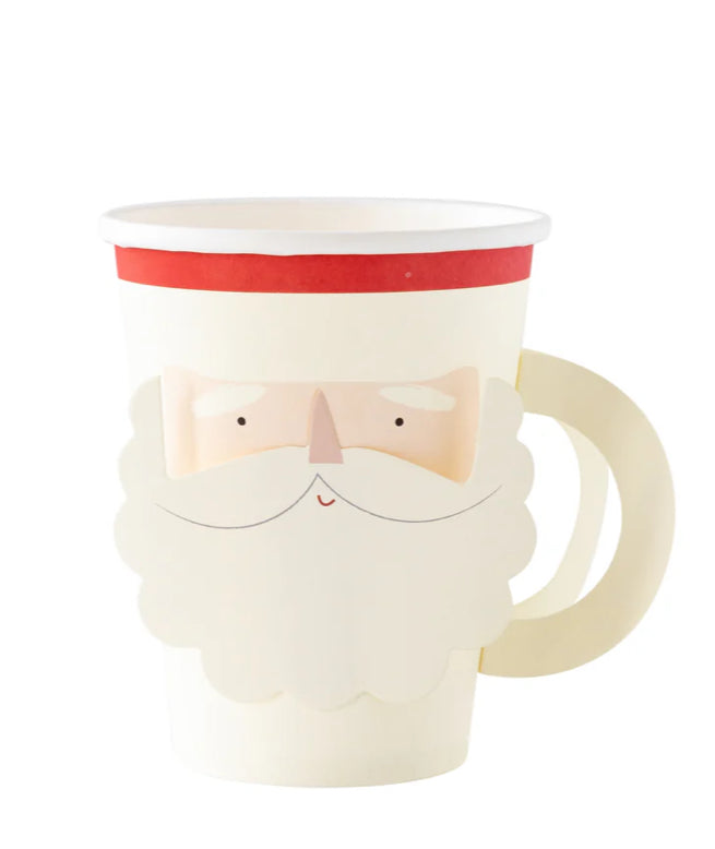 BELIEVE SANTA FACE WITH HANDLE PAPER PARTY CUP