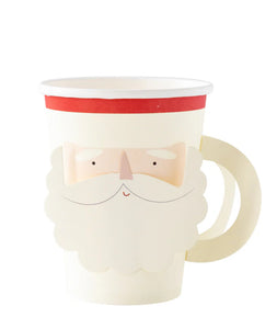 BELIEVE SANTA FACE WITH HANDLE PAPER PARTY CUP