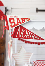 SANTA FELT PENNANT FLAG