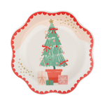 SANTA SCENES BAMBOO MELAMINE PLATE SET