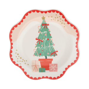 SANTA SCENES BAMBOO MELAMINE PLATE SET