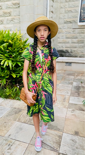 Cora Spearman Hawaii WOMENS Black Ginger Aloha Shirt Dress Coradorables Hawaii Cora Spearman Hawaii WOMENS Black Ginger Aloha Shirt Dress Coradorables Hawaii