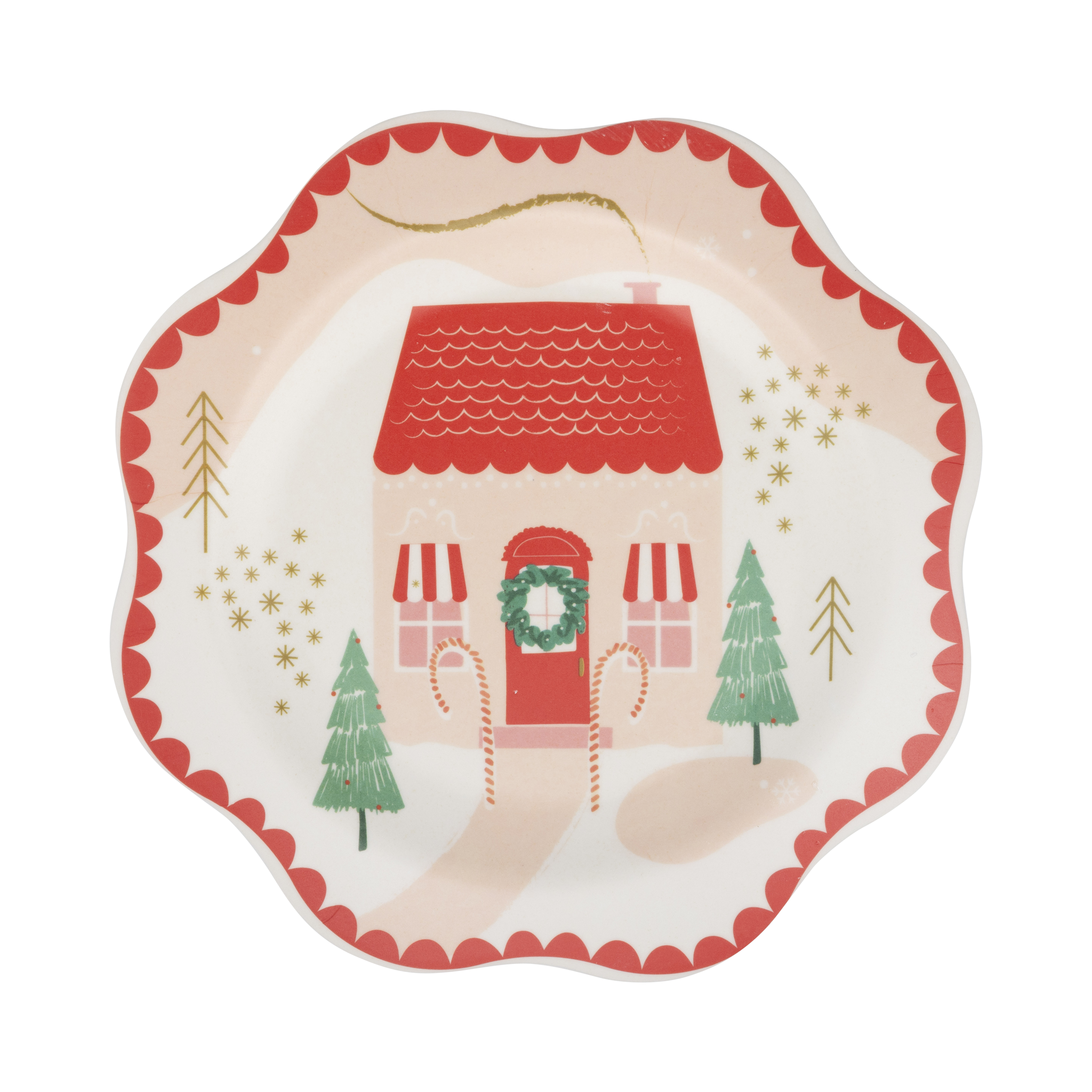 SANTA SCENES BAMBOO MELAMINE PLATE SET