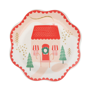 SANTA SCENES BAMBOO MELAMINE PLATE SET