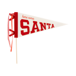 SANTA FELT PENNANT FLAG