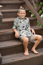 Coradorables BOYS Protea Black S/S "Kalani" Aloha Shirt