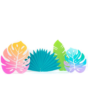 Large Acrylic Palm Leaves/Gradient Monstera Set