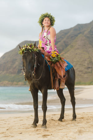 Cora Spearman Hawaii WOMENS Hawaiian Quilt Orchid Halter NeckSheath Dress