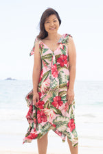 Cora Spearman Hawaii WOMENS ROYAL HAWAIIAN Handkerchief Dress