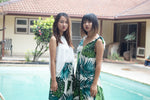 boys monstera print cotton hawaiian shirt, aloha shirt, green white, tropical, resort wear, 