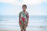 boys hawaiian shirt, royal hawaiian, pink, rayon cotton, slim cut fit, size up recommended, aloha shirt, unisex,Coradorables, aloha wear, resort wear, family matching