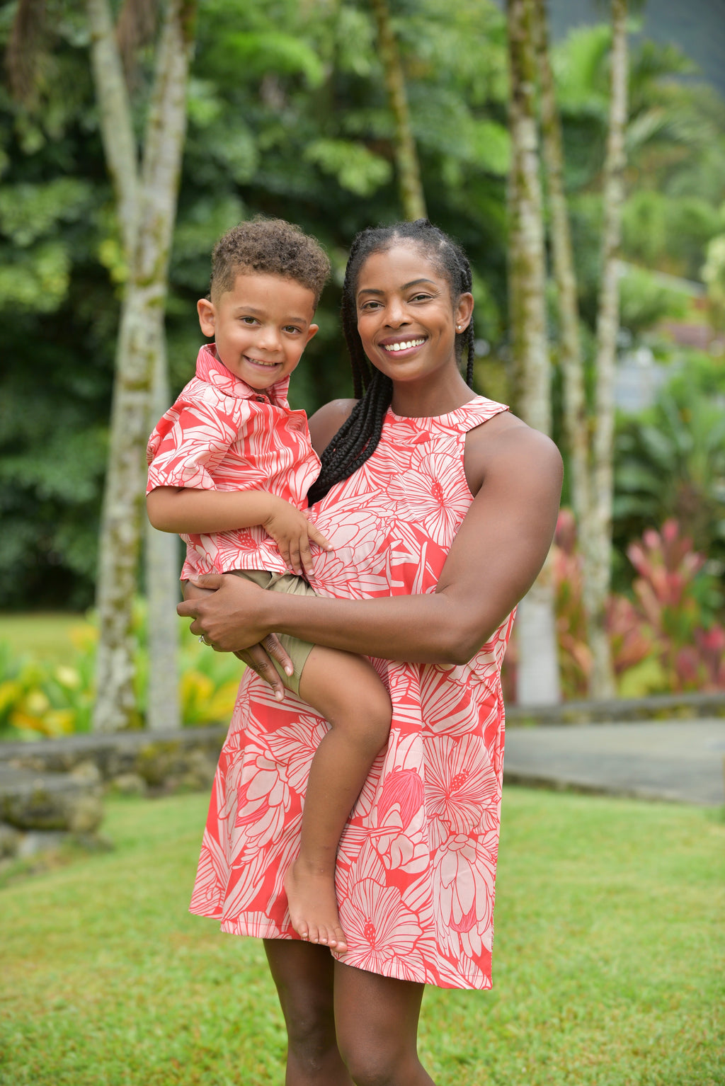 Boys, hawaiian, shirt , protea, watermelon, slim fit, Coradorables, modern aloha, aloha wear, resort wear, family matching