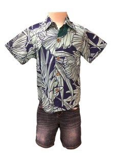 Coradorables BOYS Protea Aqua S/S "Kalani" Aloha Shirt