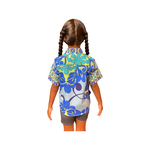  boys, hawaiian, shirt, hawaiian quilt, ocean blue, aloha shirt, unisex,  Coradorables, modern aloha, aloha wear, resort wear, family matching