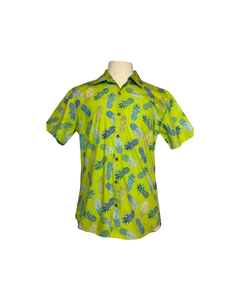 Coradorables BOYS LIME PINEAPPLES S/S "Kalani" Aloha Shirt