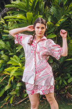 Cora Spearman Hawaii Women's short sleeve pajama shorts 2 piece set