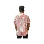 Cora Spearman Hawaii MENS Red Geo Tribal S/S "Kalani" Aloha Shirt