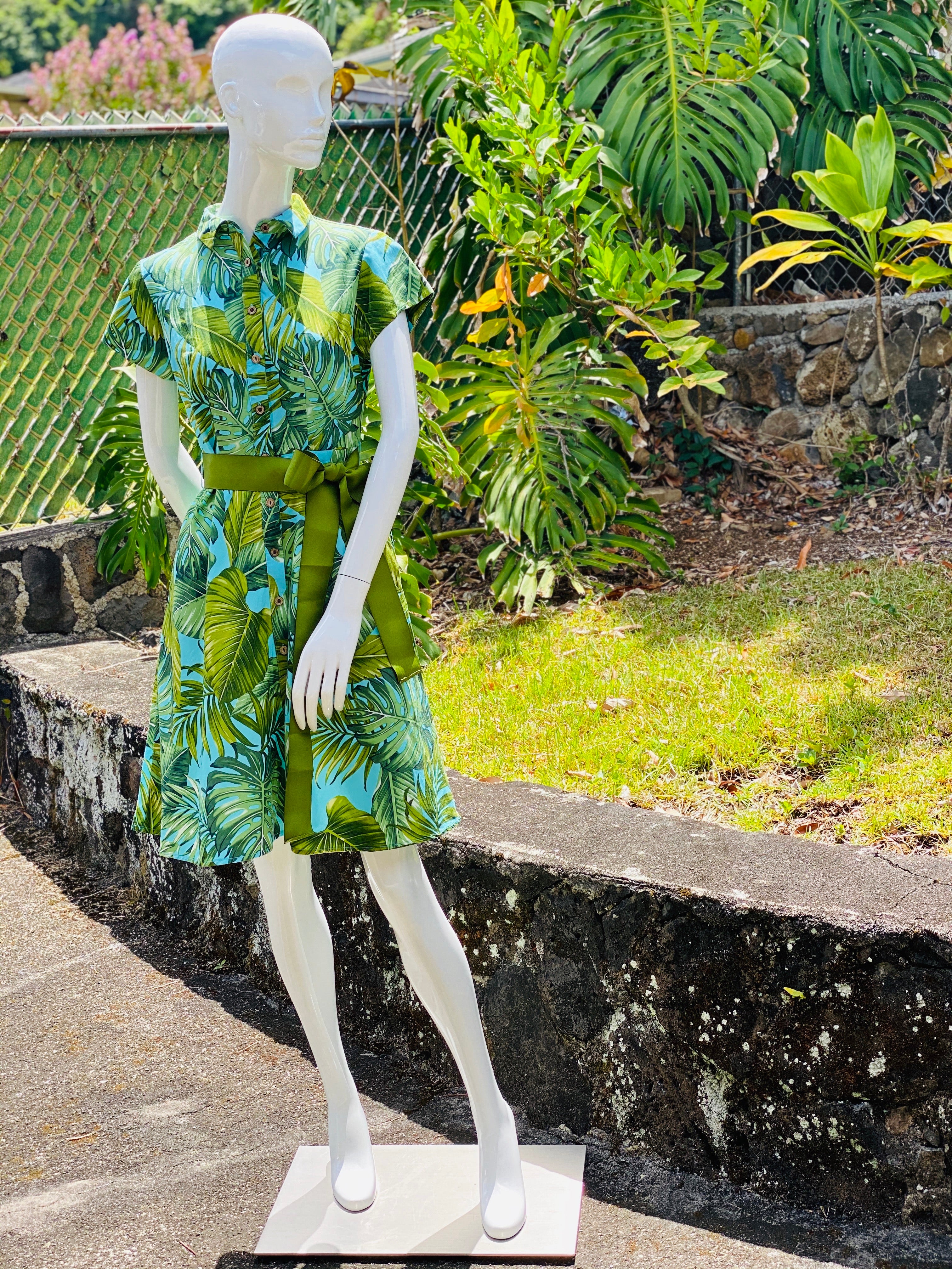 hawaiian shirt dress womens Aloha Shirt Dress ~ Mahi'ai Kalo X Wai