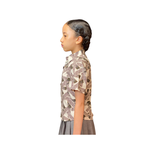 boys hawaiian shirt, tribal, brown, rayon cotton, slim cut fit, size up recommended, aloha shirt, unisex, Coradorables, aloha wear, resort wear, family matching