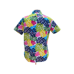 mens, hawaiian shirt, monstera, rainbow,  cotton, fitted, Coradorables, aloha wear, resort wear, family matching 
