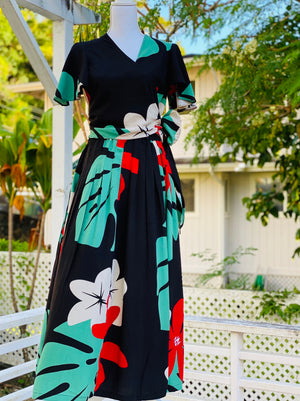 Cora Spearman Hawaii WOMENS Mod Aloha Black Pleated Maxi Skirt – Coradorables Hawaii Cora Spearman Hawaii WOMENS Mod Aloha Black Pleated Maxi Skirt – Coradorables Hawaii