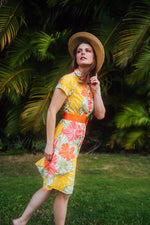 Cora Spearman Hawaii WOMENS Groovy Hibiscus Aloha Shirt Dress