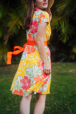 Cora Spearman Hawaii WOMENS Groovy Hibiscus Aloha Shirt Dress